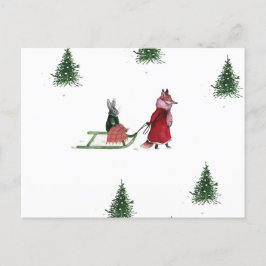 Illustratie van de dag van de koude winter briefkaart