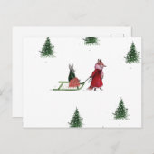 Illustratie van de dag van de koude winter briefkaart (Voorkant / Achterkant)