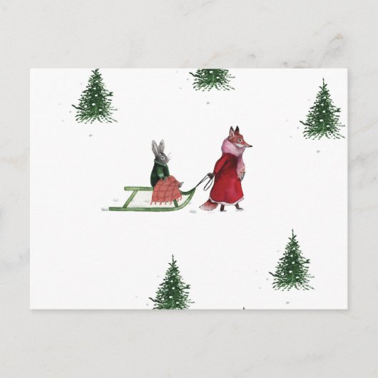 Illustratie van de dag van de koude winter briefkaart (Voorkant)