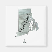 Illustratie van de deelstaat Rhode Island Magneet (Voorkant)