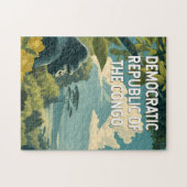Illustratie van de Democratische Republiek Congo Legpuzzel (Horizontaal)