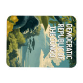 Illustratie van de Democratische Republiek Congo Magneet (Horizontaal)