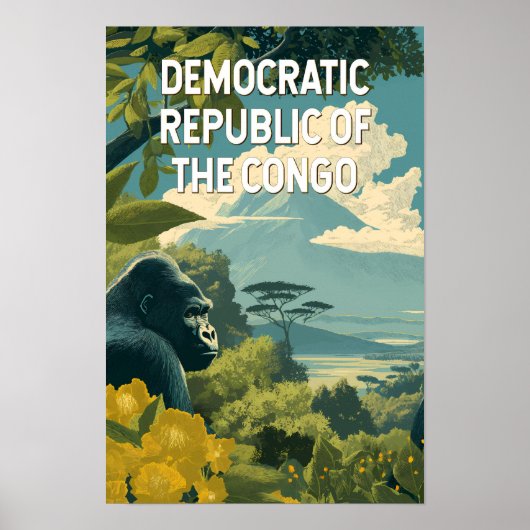 Illustratie van de Democratische Republiek Congo Poster (Voorkant)
