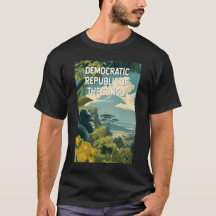 Illustratie van de Democratische Republiek Congo T-shirt