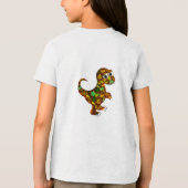 Illustratie van de dinosaurus Tri-Blend shirt (Achterkant)