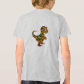 Illustratie van de dinosaurus Tri-Blend shirt (Achterkant)