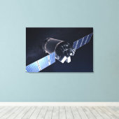 Illustratie van de Dragon XL ruimtesonde. Canvas Afdruk (Insitu (Houten vloer))