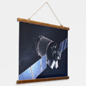 Illustratie van de Dragon XL ruimtesonde. Hangend Wandkleed (Gebogen)