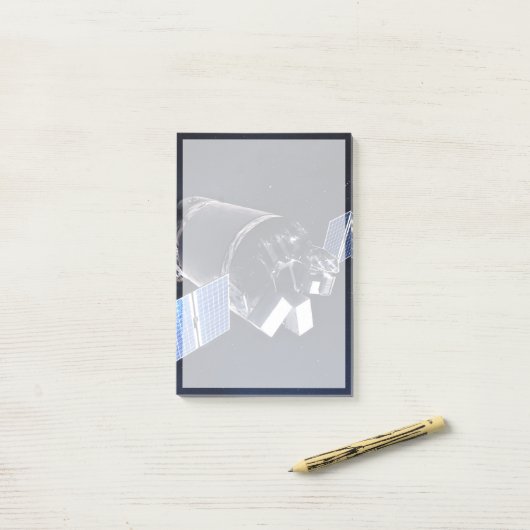 Illustratie van de Dragon XL ruimtesonde. Post-it® Notes (Op bureau)