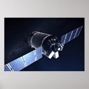 Illustratie van de Dragon XL ruimtesonde. Poster