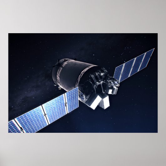 Illustratie van de Dragon XL ruimtesonde. Poster (Voorkant)