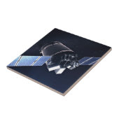 Illustratie van de Dragon XL ruimtesonde. Tegeltje (Zijkant)