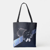 Illustratie van de Dragon XL ruimtesonde. Tote Bag (Achterkant)