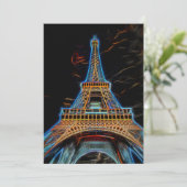 Illustratie van de Eiffeltoren - Parijs, Frankrijk Kaart (Staand voorkant)