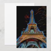 Illustratie van de Eiffeltoren - Parijs, Frankrijk Kaart (Voorkant / Achterkant)