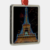 Illustratie van de Eiffeltoren - Parijs, Frankrijk Metalen Ornament (Rechts)