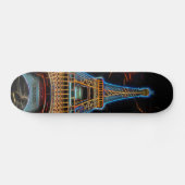 Illustratie van de Eiffeltoren - Parijs, Frankrijk Persoonlijk Skateboard (Horizontaal)