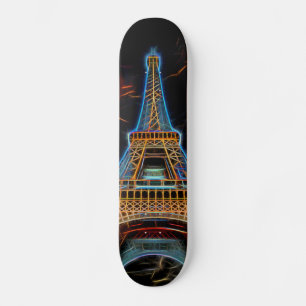 Illustratie van de Eiffeltoren - Parijs, Frankrijk Persoonlijk Skateboard