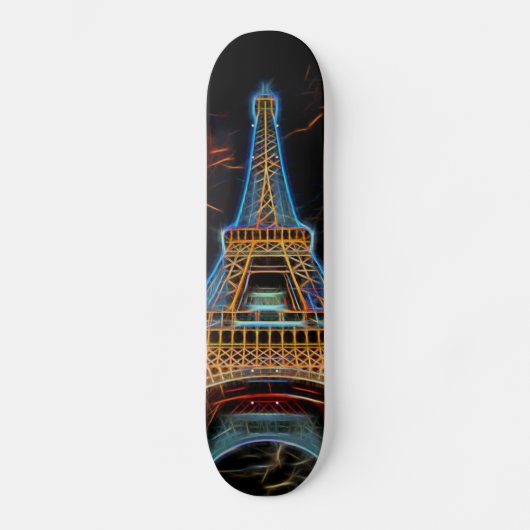 Illustratie van de Eiffeltoren - Parijs, Frankrijk Persoonlijk Skateboard (Voorkant)