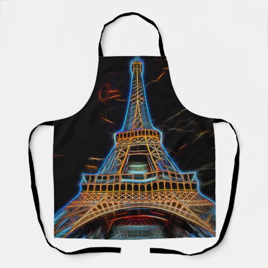 Illustratie van de Eiffeltoren - Parijs, Frankrijk Schort (Voorkant)