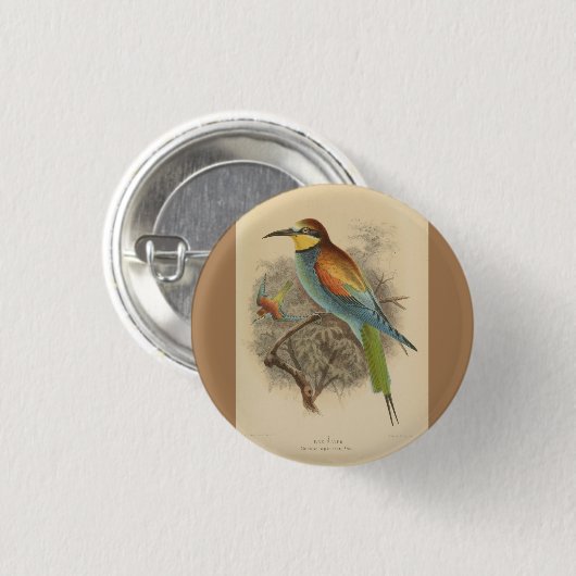  illustratie van de Europese bijeneter Ronde Button 3,2 Cm (Voorkant /achterkant)