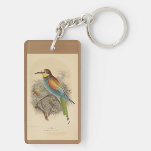  illustratie van de Europese bijeneter Sleutelhanger (achterkant)