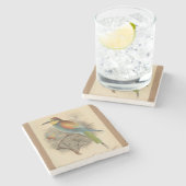 illustratie van de Europese bijeneter Stenen Onderzetter (Zijkant)