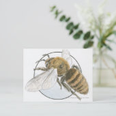 Illustratie van de Europese honingbijen Briefkaart (Staand voorkant)