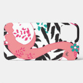  illustratie van de exotische vogel flamingo Case-Mate iPhone case (Achterkant (horizontaal))