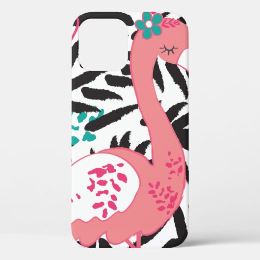  illustratie van de exotische vogel flamingo Case-Mate iPhone case (Achterkant)