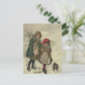 Illustratie van de Fee van de Kerstboom, bar. 1886 Feestdagenkaart (Staand voorkant)