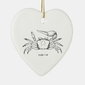 Illustratie van de Fiddler Crab (lijnkunst) Keramisch Ornament (Rechts)