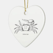 Illustratie van de Fiddler Crab (lijnkunst) Keramisch Ornament (Links)