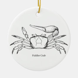Illustratie van de Fiddler Crab (lijnkunst) Metalen Ornament