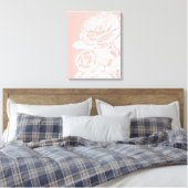 illustratie van de flora Blush Pink Botanical Canvas Afdruk (Insitu (Slaapkamer))
