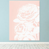 illustratie van de flora Blush Pink Botanical Canvas Afdruk (Insitu (Houten vloer))