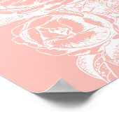 illustratie van de flora Blush Pink Botanical Poster (Hoek)