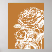 Illustratie van de Floral Line Art in Mustard Yell
