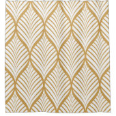  illustratie van de geometrische bladeren naadloos douchegordijn (Voorkant)