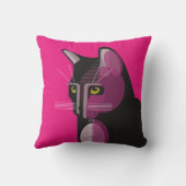 Illustratie van de geometrische kat buitenkussen (Achterkant)