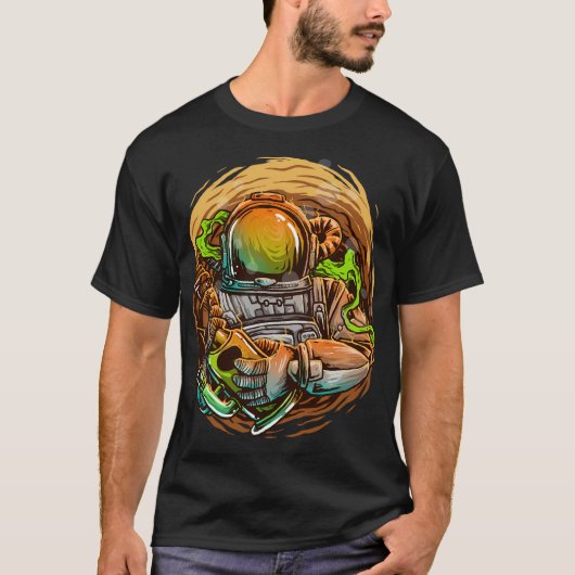 Illustratie van de Gevist astronaut T-shirt (Voorkant)