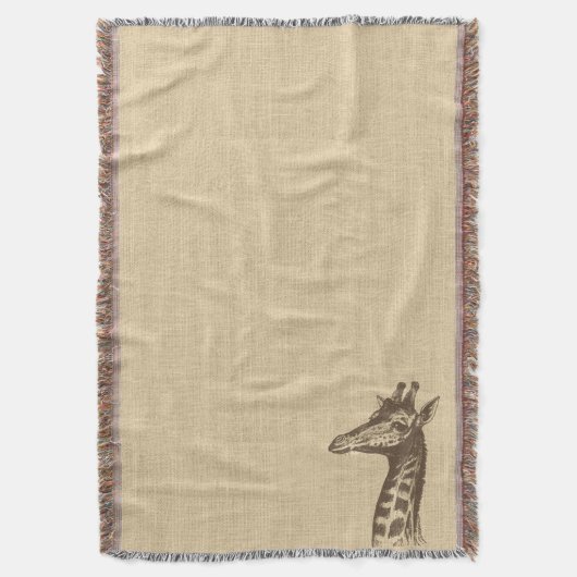Illustratie van de  Giraffe over de overlapping Deken (Voorkant Verticaal)