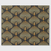  illustratie van de gouden pauw in zwarte ba cadeaupapier (Vlak)