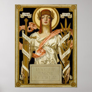 Illustratie van de Grote Oorlogsoverwinning, 1918  Poster