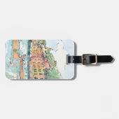 Illustratie van de haven van Porofino Bagagelabel (Voorkant horizontaal)