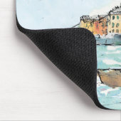 Illustratie van de haven van Porofino Muismat (Hoek)