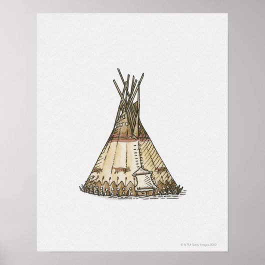 Illustratie van de igwam poster (Voorkant)