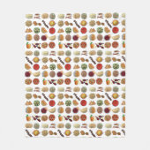 Illustratie van de Indiase voedselverwerkende indu Fleece Deken (Voorkant)