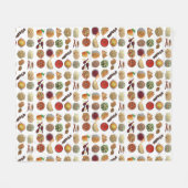 Illustratie van de Indiase voedselverwerkende indu Fleece Deken (Voorkant (Horizontaal))