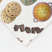 Illustratie van de Indiase voedselverwerkende indu Fleece Deken (Hoek)